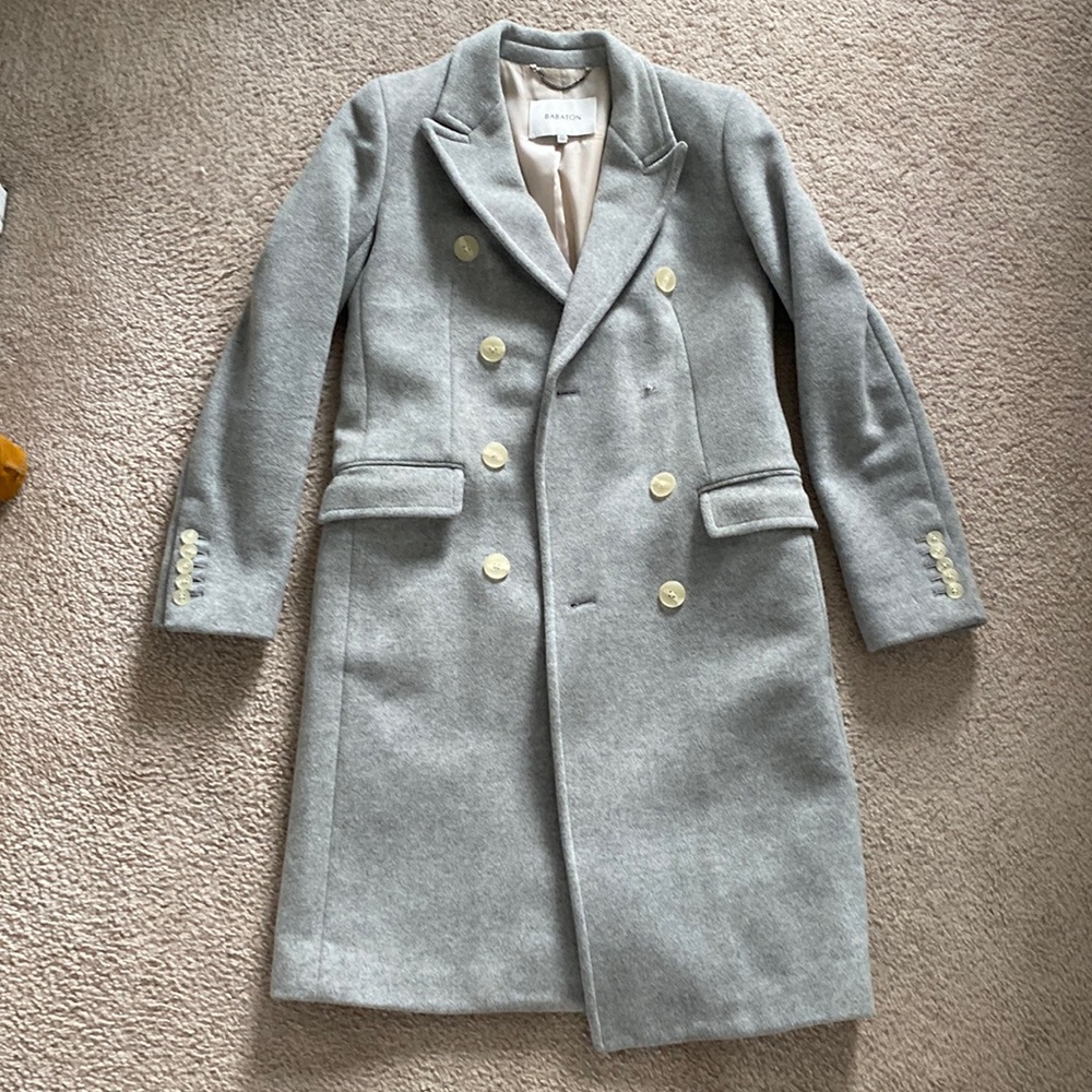 Babaton Grey Wool Coat